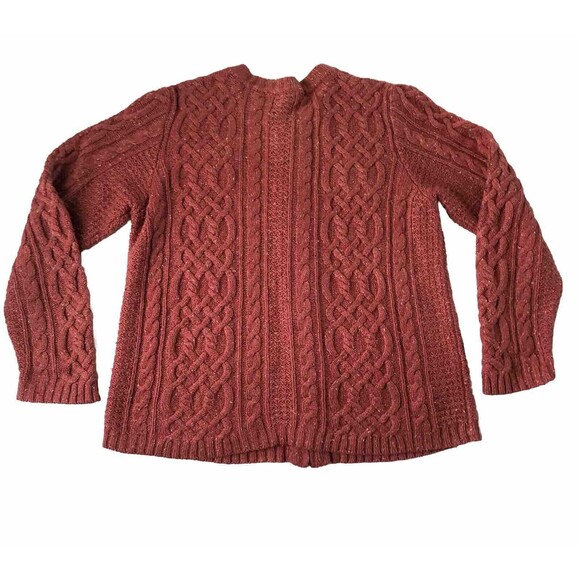 Croft & Barrow Cable Knit Full Zip Sweater Women's Long Sleeve Medium - Picture 2 of 10